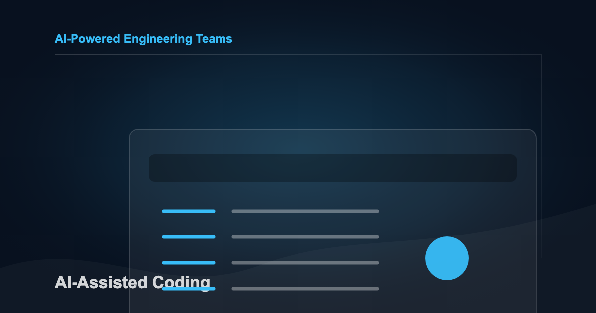 AI-assisted coding workflow connecting developer intent, generated code, and human review.