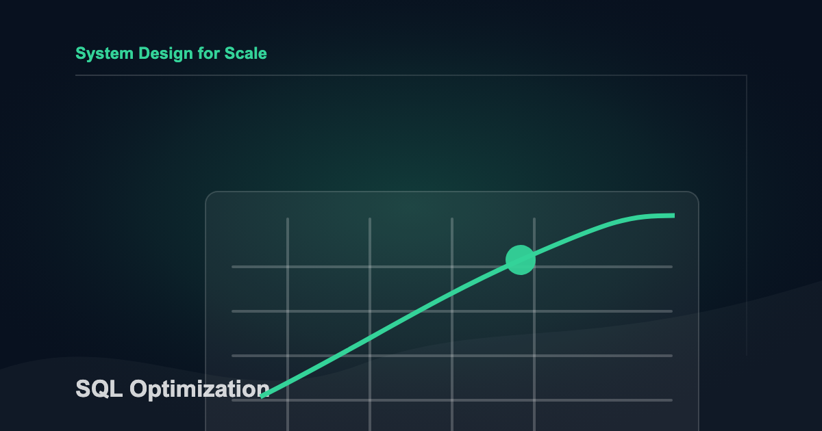 SQL optimization visual showing query paths, indexes, execution analysis, and performance tuning.