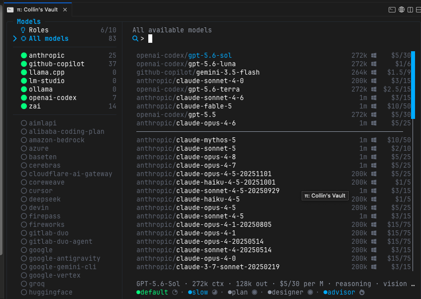 OMP role-based model configuration