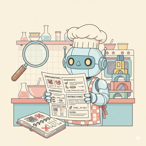Robot chef prompting illustration